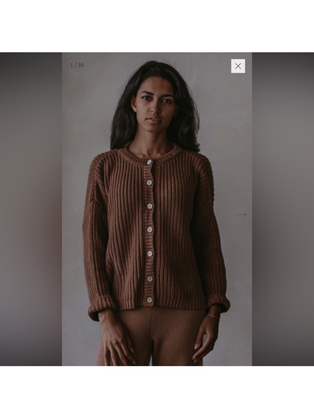 The simple folk the chunky knit cardigan